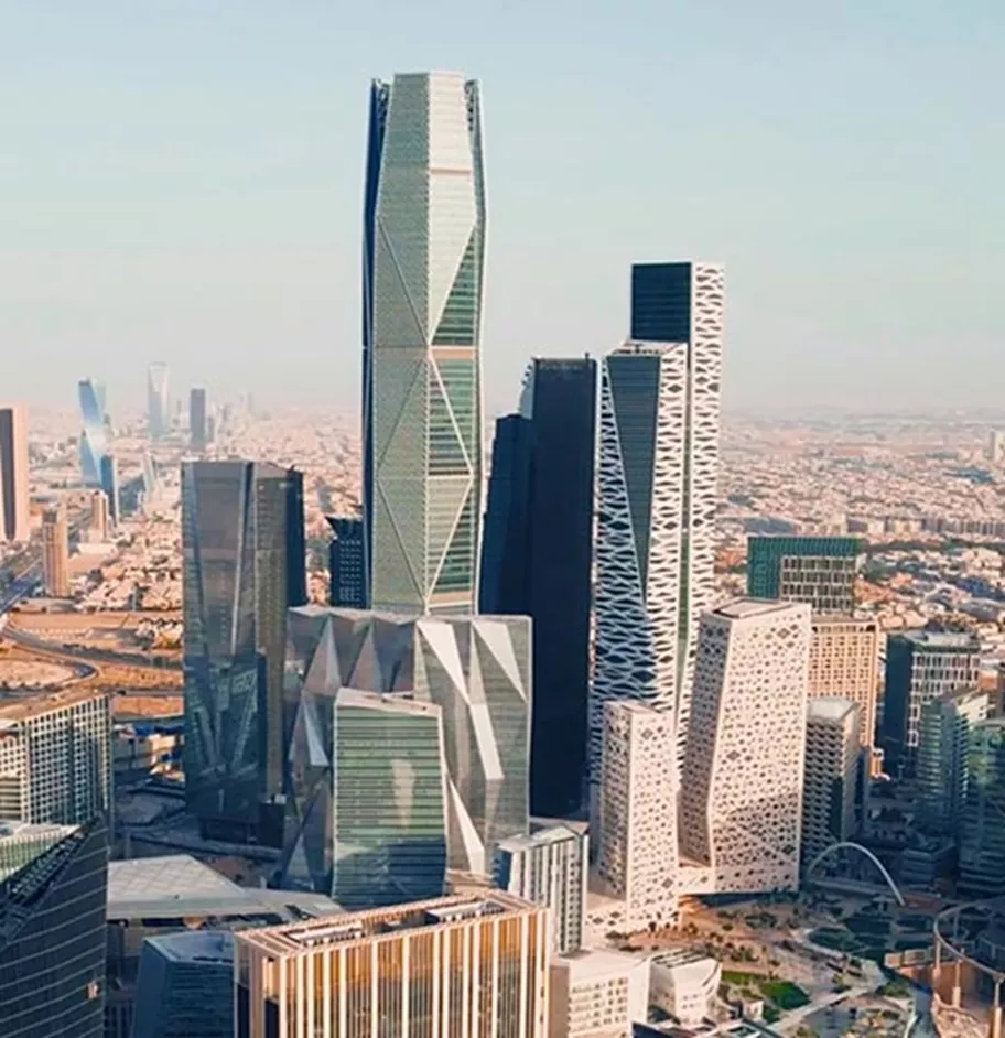 The iconic skyline of King Abdullah Financial District (KAFD) showcases its architectural marvels, including Tower 1.15—symbolizing Riyadh’s vision for a world-class financial and business hub.